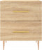 vidaXL - Nachtkastje - 40x35x47,5 - cm - bewerkt - hout - sonoma - eikenkleurig