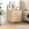 vidaXL - Nachtkastje - 40x35x47,5 - cm - bewerkt - hout - sonoma - eikenkleurig