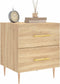 vidaXL - Nachtkastje - 40x35x47,5 - cm - bewerkt - hout - sonoma - eikenkleurig