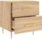 vidaXL - Nachtkastje - 40x35x47,5 - cm - bewerkt - hout - sonoma - eikenkleurig