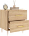vidaXL - Nachtkastje - 40x35x47,5 - cm - bewerkt - hout - sonoma - eikenkleurig