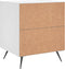 vidaXL - Nachtkastje - 40x35x47,5 - cm - bewerkt - hout - wit