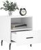 vidaXL - Nachtkastje - 40x35x47,5 - cm - bewerkt - hout - wit