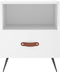 vidaXL - Nachtkastje - 40x35x47,5 - cm - bewerkt - hout - wit