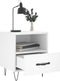vidaXL - Nachtkastje - 40x35x47,5 - cm - bewerkt - hout - wit