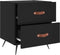 vidaXL - Nachtkastje - 40x35x47,5 - cm - bewerkt - hout - zwart