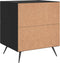 vidaXL - Nachtkastje - 40x35x47,5 - cm - bewerkt - hout - zwart