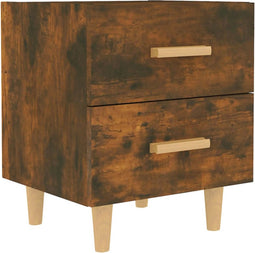 vidaXL - Nachtkastje - 40x35x47,5 - cm - gerookt - eikenkleurig