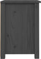 vidaXL - Nachtkastje - 40x35x49 - cm - massief - grenenhout - grijs