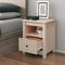 vidaXL - Nachtkastje - 40x35x49 - cm - massief - grenenhout
