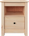 vidaXL - Nachtkastje - 40x35x49 - cm - massief - grenenhout