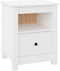 vidaXL - Nachtkastje - 40x35x49 - cm - massief - grenenhout - wit