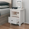 vidaXL - Nachtkastje - 40x35x49 - cm - massief - grenenhout - wit