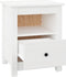 vidaXL - Nachtkastje - 40x35x49 - cm - massief - grenenhout - wit