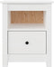vidaXL - Nachtkastje - 40x35x49 - cm - massief - grenenhout - wit