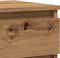 vidaXL - Nachtkastje - 40x35x50 - cm - bewerkt - hout - artisanaal - eikenkleur