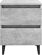 vidaXL - Nachtkastje - 40x35x50 - cm - bewerkt - hout - betongrijs