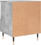 vidaXL - Nachtkastje - 40x35x50 - cm - bewerkt - hout - betongrijs
