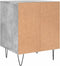 vidaXL - Nachtkastje - 40x35x50 - cm - bewerkt - hout - betongrijs