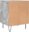 vidaXL - Nachtkastje - 40x35x50 - cm - bewerkt - hout - betongrijs