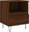 vidaXL - Nachtkastje - 40x35x50 - cm - bewerkt - hout - bruin - eikenkleur