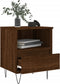 vidaXL - Nachtkastje - 40x35x50 - cm - bewerkt - hout - bruin - eikenkleur