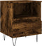 vidaXL - Nachtkastje - 40x35x50 - cm - bewerkt - hout - gerookt - eikenkleurig