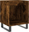 vidaXL - Nachtkastje - 40x35x50 - cm - bewerkt - hout - gerookt - eikenkleurig