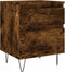 vidaXL - Nachtkastje - 40x35x50 - cm - bewerkt - hout - gerookt - eikenkleurig