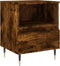 vidaXL - Nachtkastje - 40x35x50 - cm - bewerkt - hout - gerookt - eikenkleurig