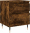 vidaXL - Nachtkastje - 40x35x50 - cm - bewerkt - hout - gerookt - eikenkleurig