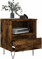vidaXL - Nachtkastje - 40x35x50 - cm - bewerkt - hout - gerookt - eikenkleurig