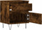 vidaXL - Nachtkastje - 40x35x50 - cm - bewerkt - hout - gerookt - eikenkleurig