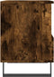 vidaXL - Nachtkastje - 40x35x50 - cm - bewerkt - hout - gerookt - eikenkleurig