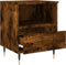 vidaXL - Nachtkastje - 40x35x50 - cm - bewerkt - hout - gerookt - eikenkleurig