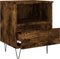vidaXL - Nachtkastje - 40x35x50 - cm - bewerkt - hout - gerookt - eikenkleurig