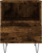 vidaXL - Nachtkastje - 40x35x50 - cm - bewerkt - hout - gerookt - eikenkleurig