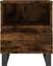 vidaXL - Nachtkastje - 40x35x50 - cm - bewerkt - hout - gerookt - eikenkleurig