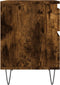 vidaXL - Nachtkastje - 40x35x50 - cm - bewerkt - hout - gerookt - eikenkleurig