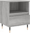 vidaXL - Nachtkastje - 40x35x50 - cm - bewerkt - hout - grijs - sonoma - eikenkleurig