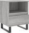 vidaXL - Nachtkastje - 40x35x50 - cm - bewerkt - hout - grijs - sonoma - eikenkleurig