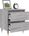 vidaXL - Nachtkastje - 40x35x50 - cm - bewerkt - hout - grijs - sonoma - eikenkleurig