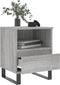 vidaXL - Nachtkastje - 40x35x50 - cm - bewerkt - hout - grijs - sonoma - eikenkleurig