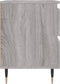 vidaXL - Nachtkastje - 40x35x50 - cm - bewerkt - hout - grijs - sonoma - eikenkleurig