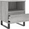 vidaXL - Nachtkastje - 40x35x50 - cm - bewerkt - hout - grijs - sonoma - eikenkleurig