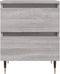 vidaXL - Nachtkastje - 40x35x50 - cm - bewerkt - hout - grijs - sonoma - eikenkleurig