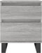 vidaXL - Nachtkastje - 40x35x50 - cm - bewerkt - hout - grijs - sonoma - eikenkleurig