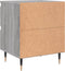 vidaXL - Nachtkastje - 40x35x50 - cm - bewerkt - hout - grijs - sonoma - eikenkleurig