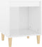 vidaXL - Nachtkastje - 40x35x50 - cm - bewerkt - hout - hoogglans - wit