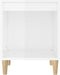 vidaXL - Nachtkastje - 40x35x50 - cm - bewerkt - hout - hoogglans - wit